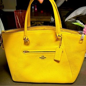 Authentic Yellow Coach Purse! Mint Condition